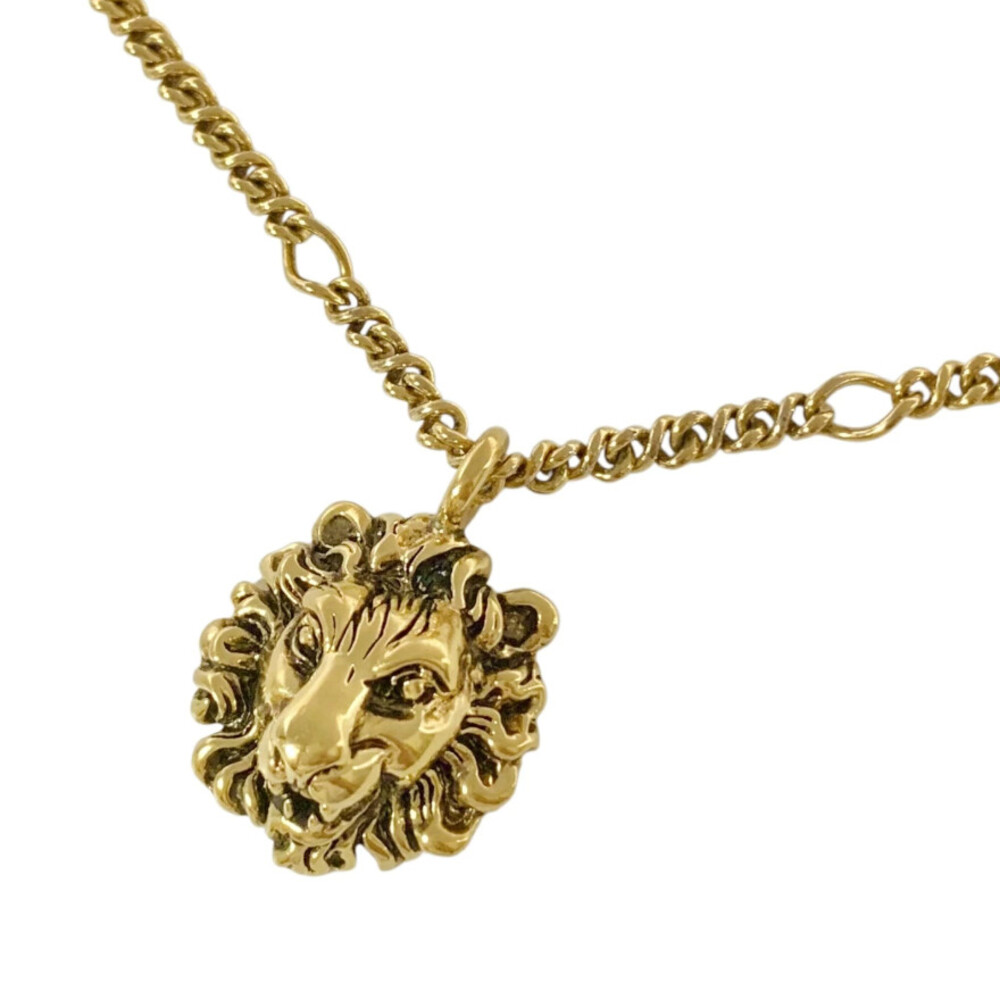 Gucci Leo Lion Necklace 25' Gold Tone #354967G44B